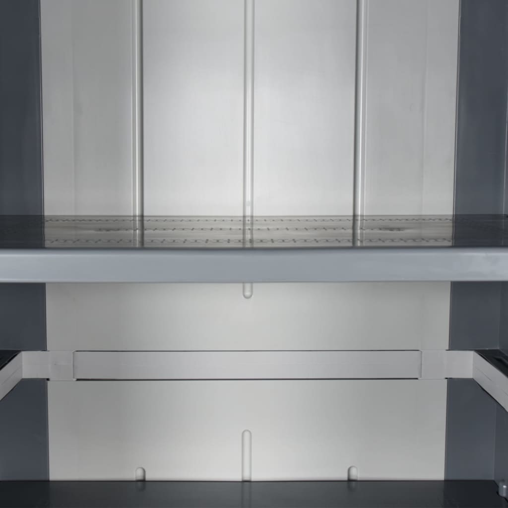 vidaXL Garden Storage Cabinet Grey 65x45x172 cm PP Rattan 6