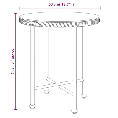 Juego de comedor de jardín de 3 piezas de ratán sintético