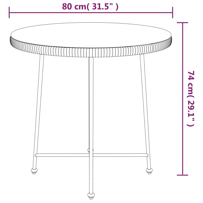 5 Piece Garden Dining Set Poly Rattan