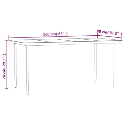 5 Piece Garden Dining Set Poly Rattan