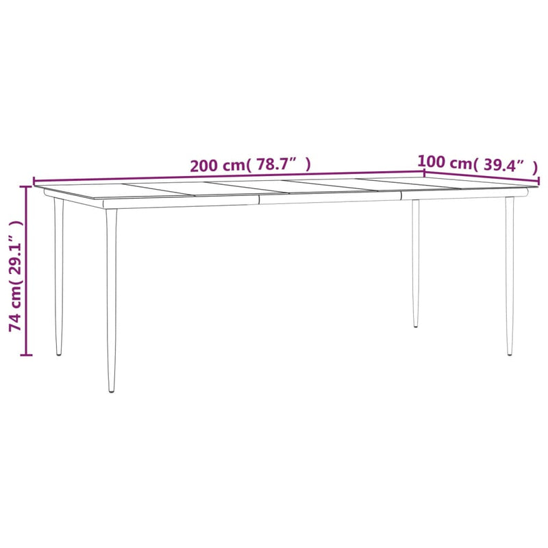 7 Piece Garden Dining Set Poly Rattan