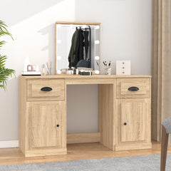 vidaXL Dressing Table with LED Sonoma Oak 130x50x132.5 cm 1