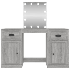 vidaXL Dressing Table | Grey Sonoma | Engineered wood, acrylic | 130x50x132.5 cm 6