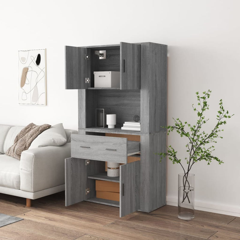 Highboard Grey Sonoma Engineered Wood