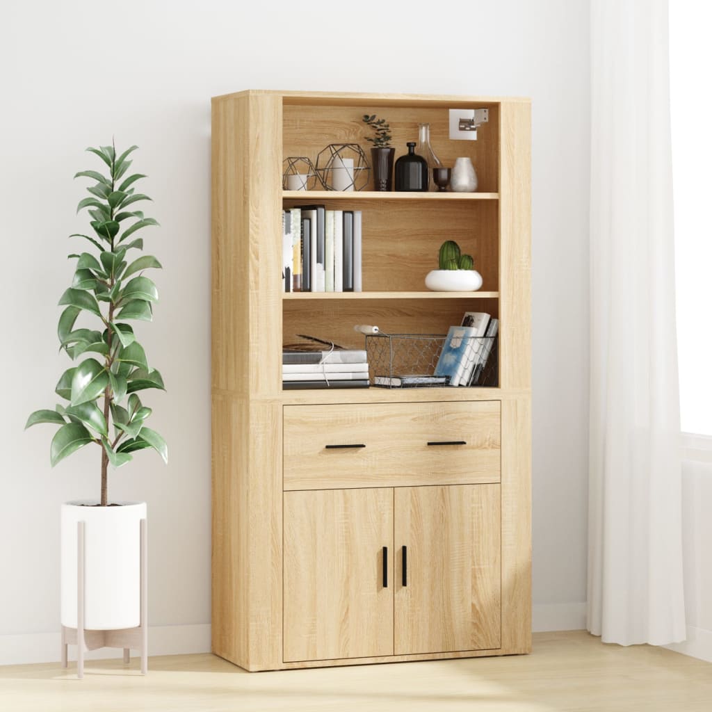 Highboard Engineered Wood Sonoma oak