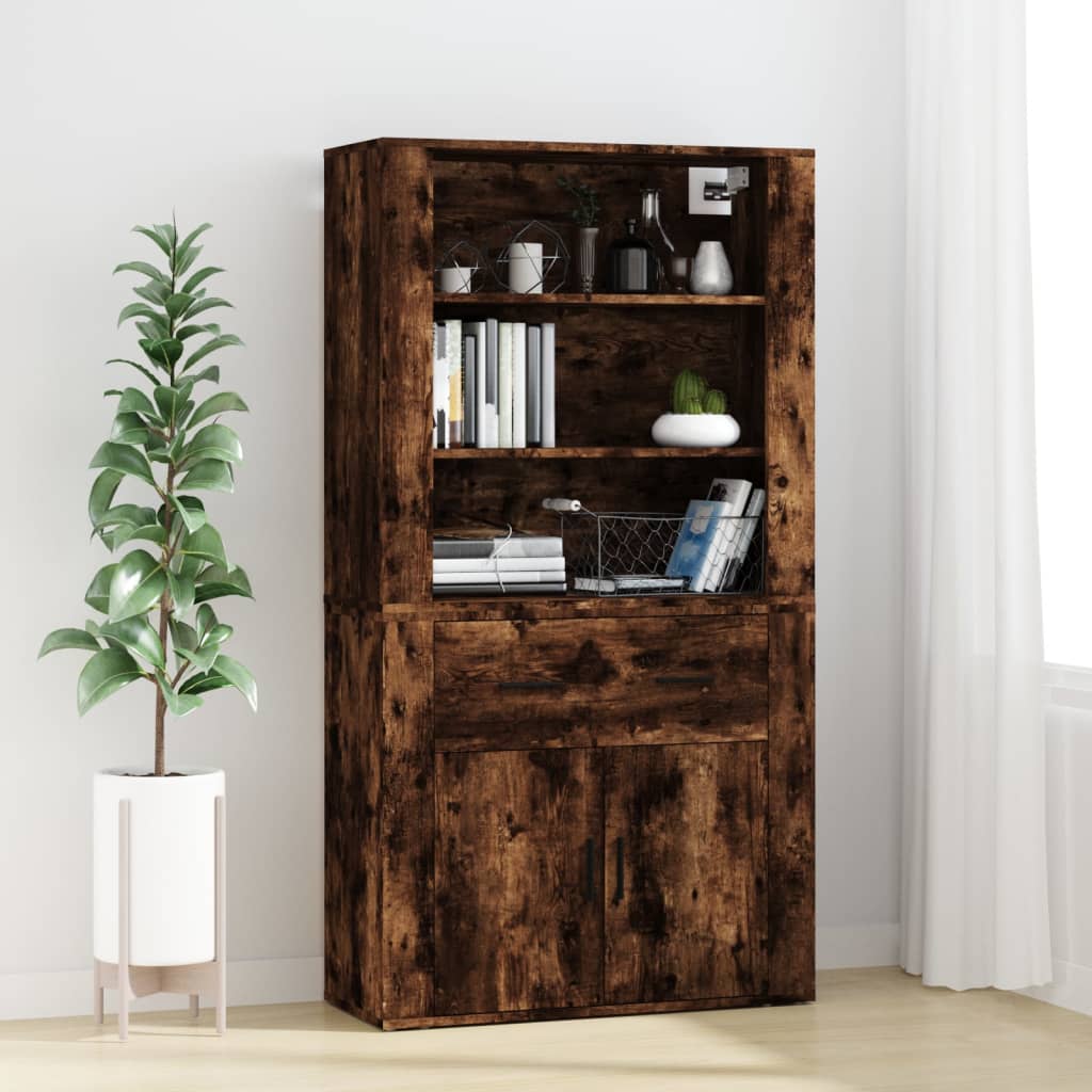 Highboard Engineered Wood Smoked oak