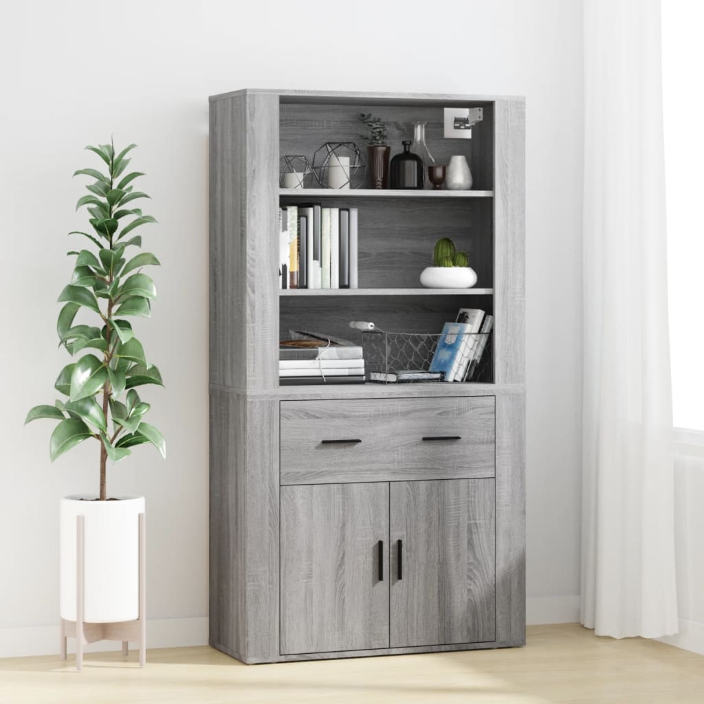 Highboard Engineered Wood Grey sonoma