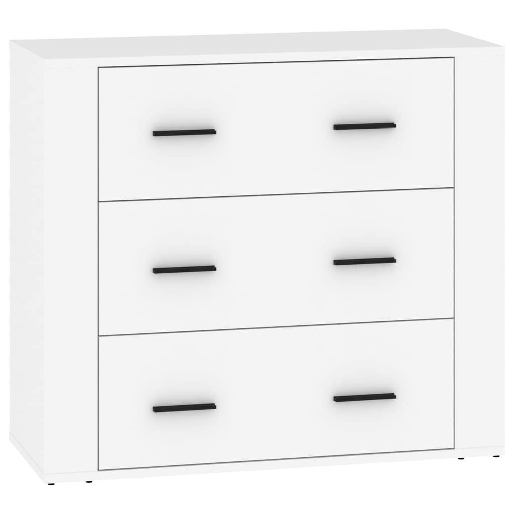 Sideboards 3 pcs Engineered Wood White
