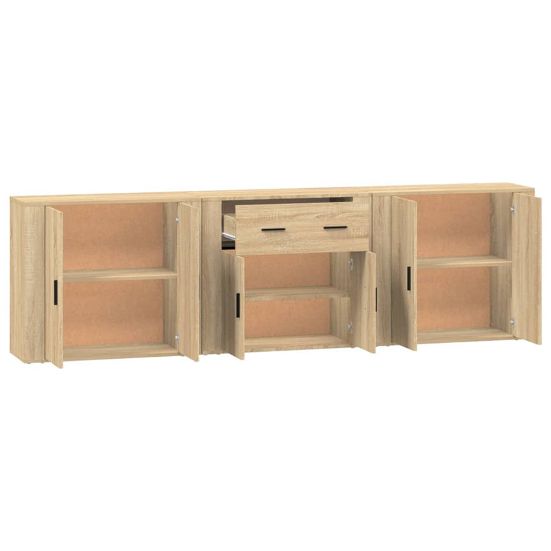 Sideboards 3 pcs Sonoma Oak Engineered Wood