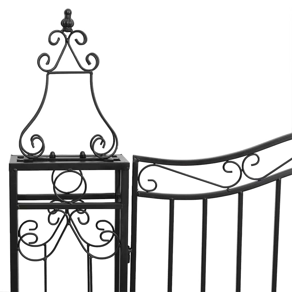 Garden Gate Black Wrought Iron 121 cm 100 cm 8 cm