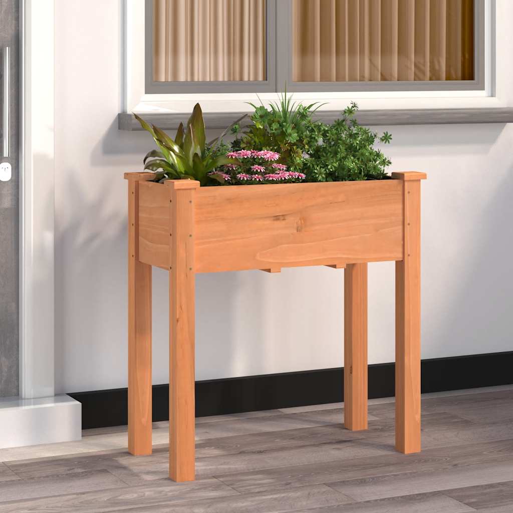Planter with Liner Solid Wood Fir Height 76 cm Brown 71 cm 37 cm