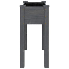 Planter with Liner Solid Wood Fir Height 76 cm Grey 71 cm 37 cm