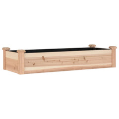 vidaXL Garden Raised Bed with Liner 120x45x25 cm Solid Wood Fir 2