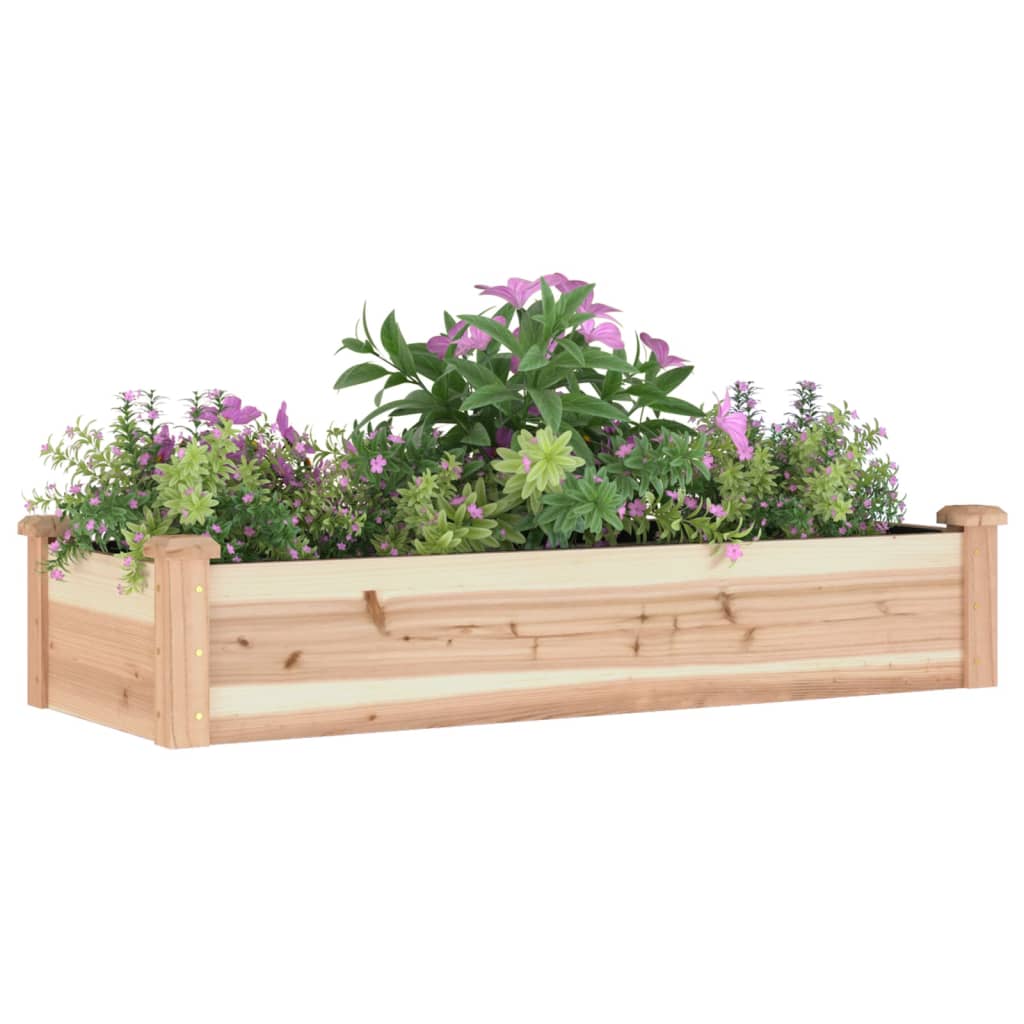 vidaXL Garden Raised Bed with Liner 120x45x25 cm Solid Wood Fir 3
