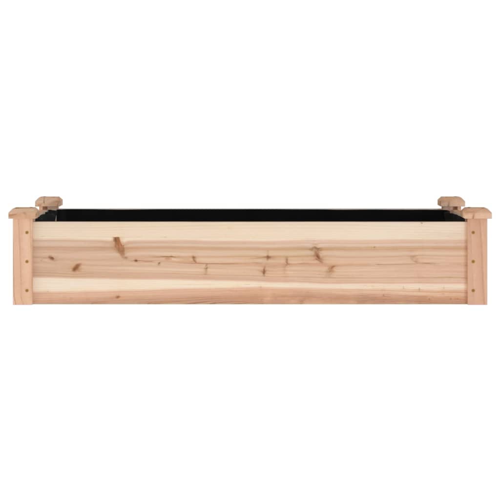 vidaXL Garden Raised Bed with Liner 120x45x25 cm Solid Wood Fir 4