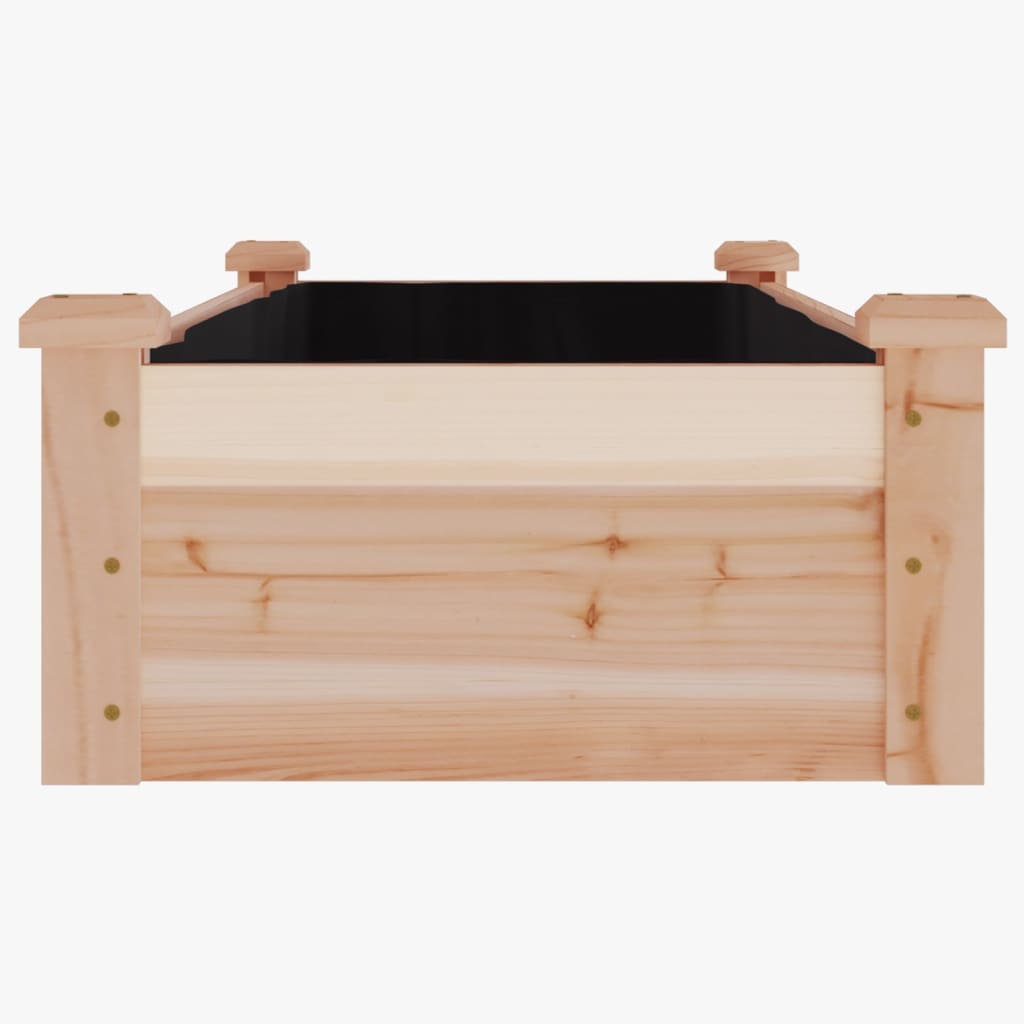 vidaXL Garden Raised Bed with Liner 120x45x25 cm Solid Wood Fir 5