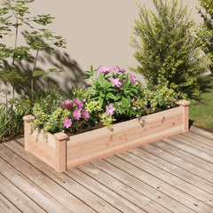 vidaXL Garden Raised Bed with Liner 120x45x25 cm Solid Wood Fir 1
