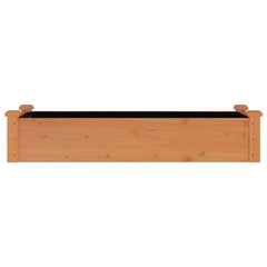 vidaXL Garden Raised Bed with Liner Brown 120x45x25 cm Solid Wood Fir 4