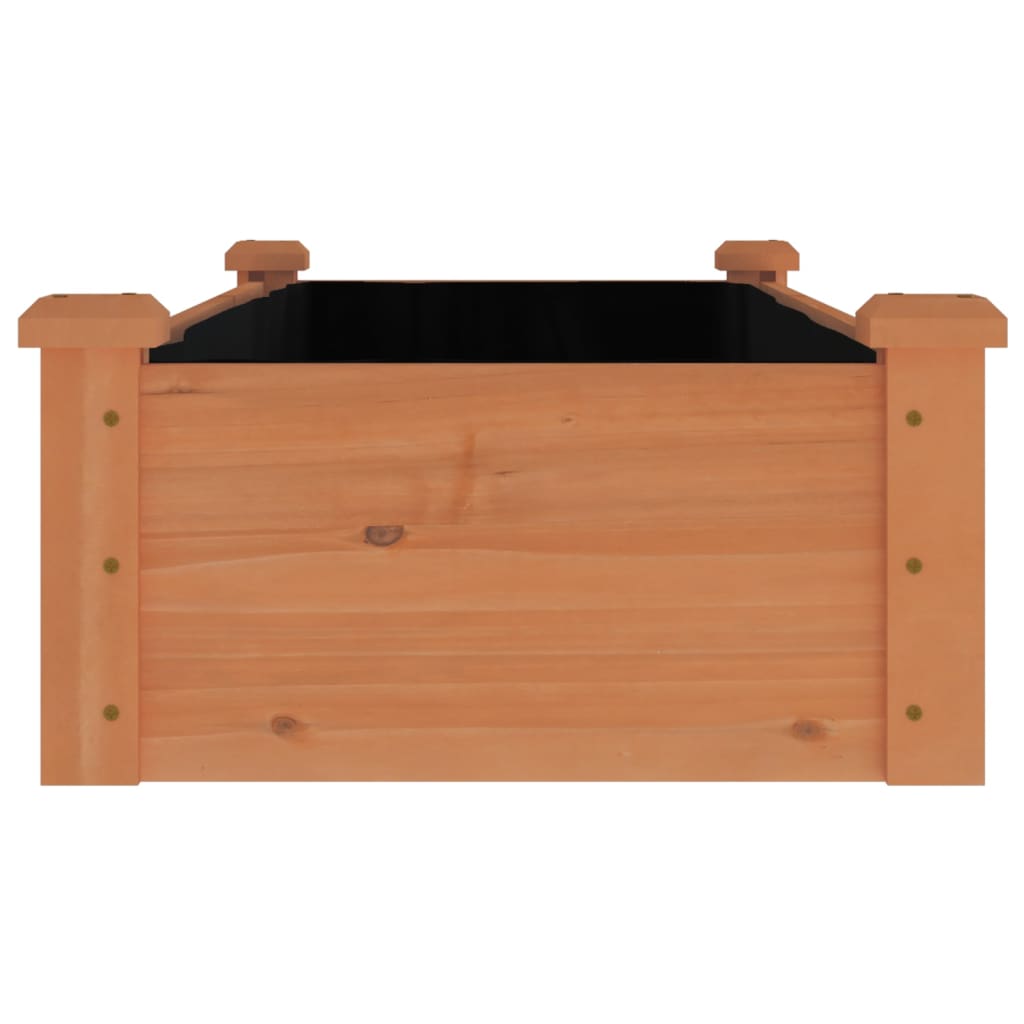 vidaXL Garden Raised Bed with Liner Brown 120x45x25 cm Solid Wood Fir 5