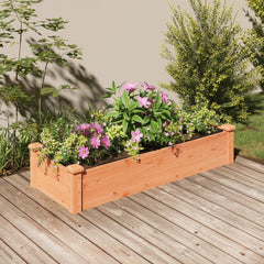 vidaXL Garden Raised Bed with Liner Brown 120x45x25 cm Solid Wood Fir 1
