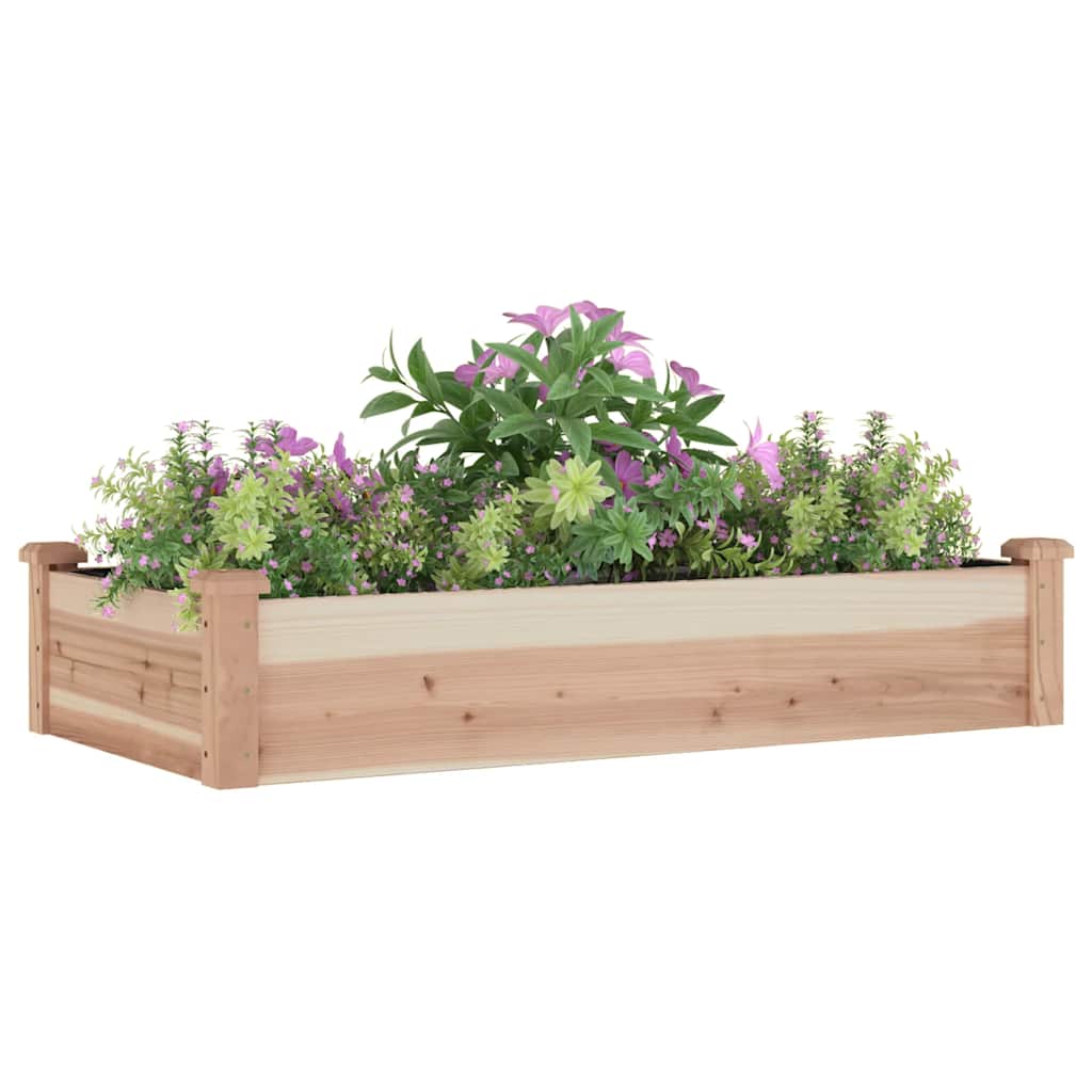 vidaXL Garden Raised Bed with Liner 120x60x25 cm Solid Wood Fir 3
