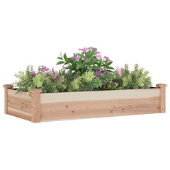 vidaXL Garden Raised Bed with Liner 120x60x25 cm Solid Wood Fir 3