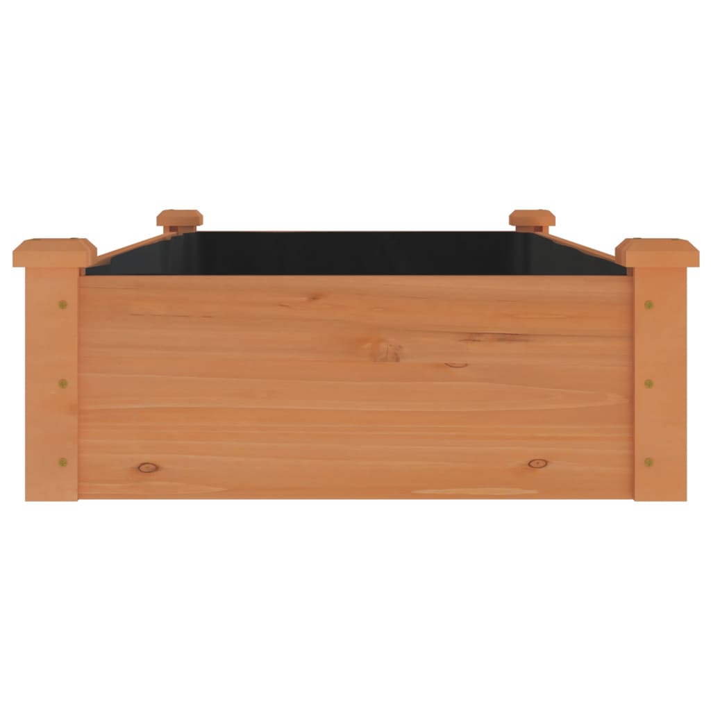 vidaXL Garden Raised Bed with Liner Brown 120x60x25 cm Solid Wood Fir 5