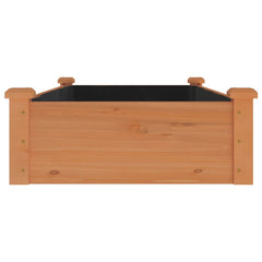 vidaXL Garden Raised Bed with Liner Brown 120x60x25 cm Solid Wood Fir 5