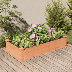 vidaXL Garden Raised Bed with Liner Brown 120x60x25 cm Solid Wood Fir 1