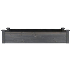 vidaXL Garden Raised Bed with Liner Grey 120x60x25 cm Solid Wood Fir 4