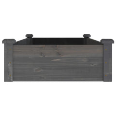vidaXL Garden Raised Bed with Liner Grey 120x60x25 cm Solid Wood Fir 5