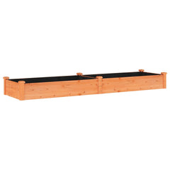 vidaXL Garden Raised Bed with Liner Brown 240x60x25 cm Solid Wood Fir 2