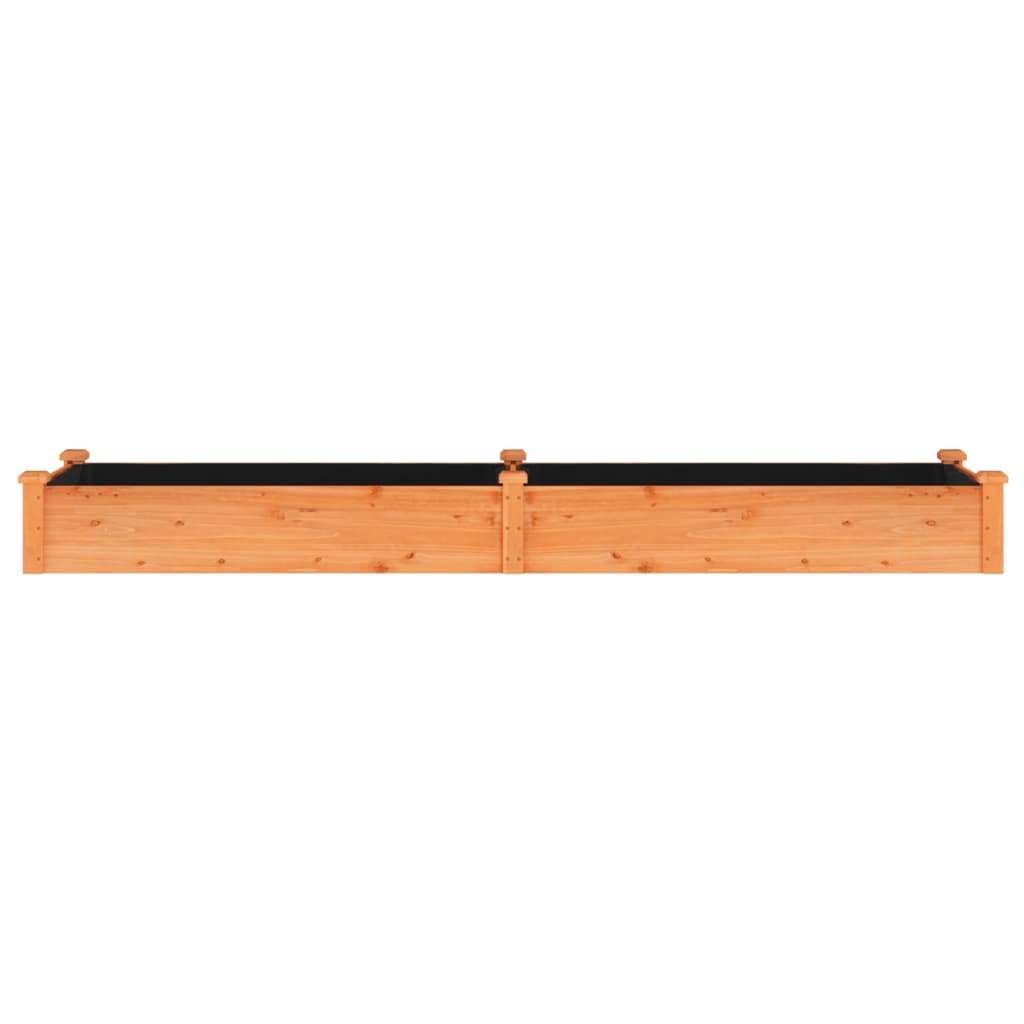 vidaXL Garden Raised Bed with Liner Brown 240x60x25 cm Solid Wood Fir 4
