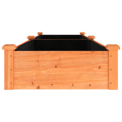 vidaXL Garden Raised Bed with Liner Brown 240x60x25 cm Solid Wood Fir 5