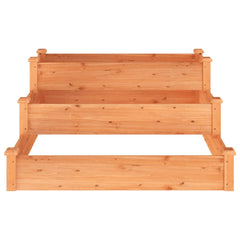 Garden Raised Bed 120x120x56 cm Solid Wood Fir Brown