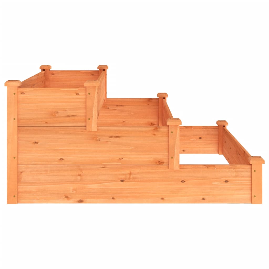 Garden Raised Bed 120x120x56 cm Solid Wood Fir Brown