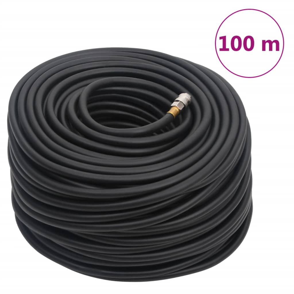 Hybrid Air Hose Black 0,6" Rubber and PVC 100 m With coupler