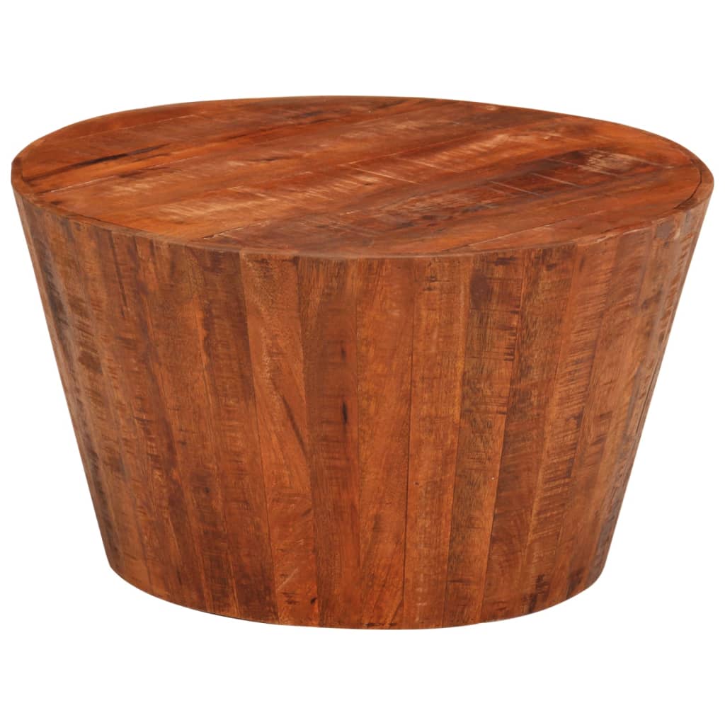 vidaXL Coffee Table Ø 52x30 cm Solid Rough Wood Mango 1