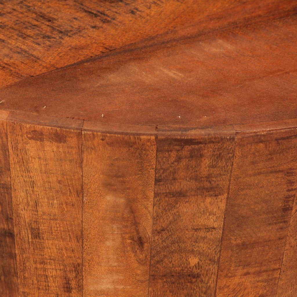 vidaXL Coffee Table Ø 52x30 cm Solid Rough Wood Mango 4