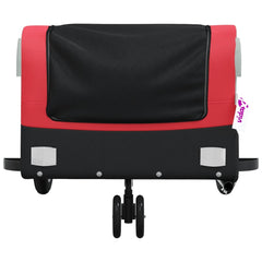 vidaXL Bike Trailer Black and Red 30 kg Iron 6