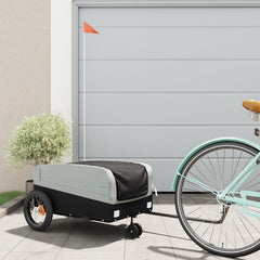 vidaXL Bike Trailer Black and Grey 30 kg Iron 1