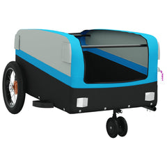 vidaXL Bike Trailer Black and Blue 30 kg Iron 5