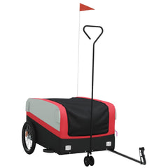 vidaXL Bike Trailer Black and Red 45 kg Iron 2