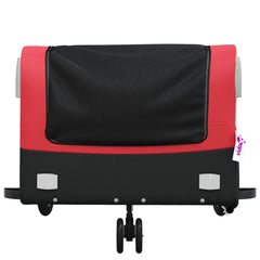 vidaXL Bike Trailer Black and Red 45 kg Iron 6