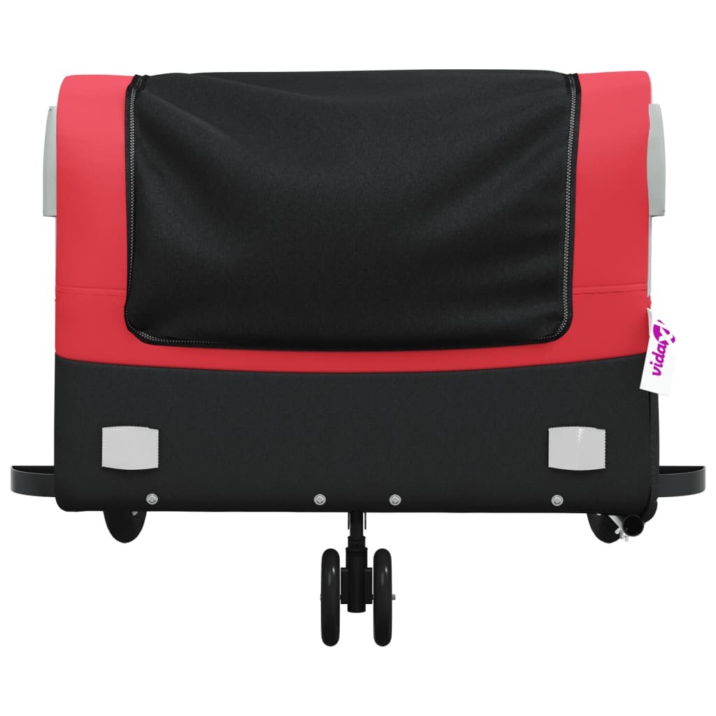 Bike Trailer Black and 45 kg Iron Width 138 cm Red