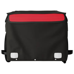 vidaXL Bike Trailer Black and Red 30 kg Iron 6