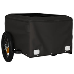 vidaXL Bike Trailer Black and Yellow 30 kg Iron 5