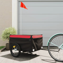 vidaXL Bike Trailer Black and Red 45 kg Iron 1