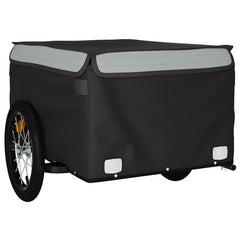 Bike Trailer Black and 45 kg Iron Height 52 cm Grey 124 cm 62.5 cm