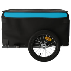 vidaXL Bike Trailer Black and Blue 45 kg Iron 6